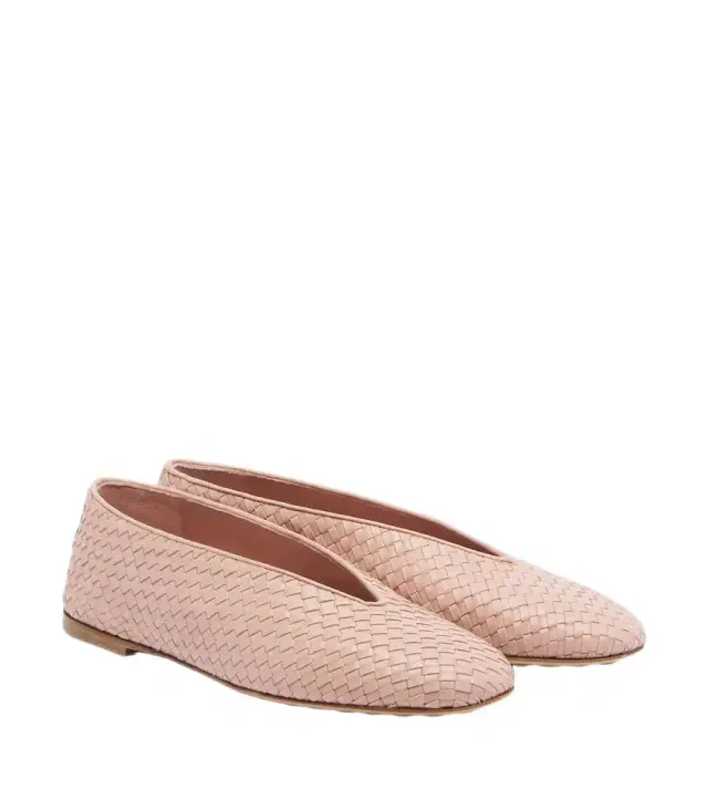 Bottega Veneta Rosa Intrecciato leather ballet flat