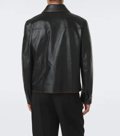 Bottega Veneta Intrecciato leather jacket | Thumbnail 3