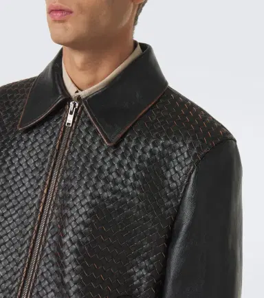 Bottega Veneta Intrecciato leather jacket | Thumbnail 4
