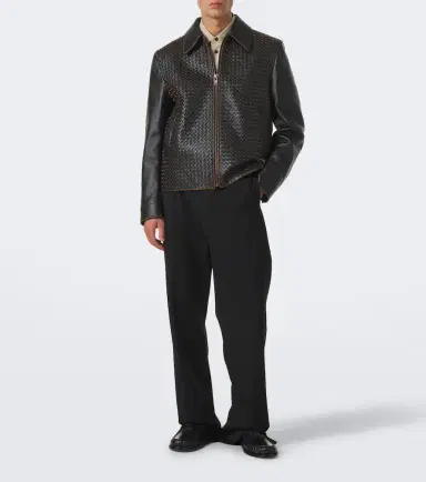 Bottega Veneta Intrecciato leather jacket | Thumbnail 7
