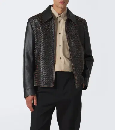 Bottega Veneta Intrecciato leather jacket | Thumbnail 8