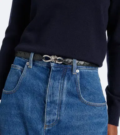 Bottega Veneta Andiamo Intrecciato leather belt | Thumbnail 3