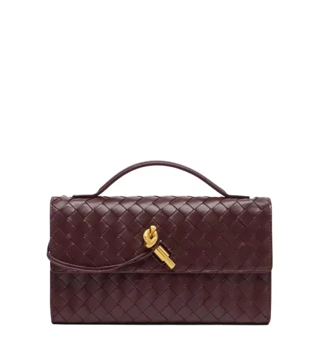 Bottega Veneta Andiamo Intrecciato leather clutch