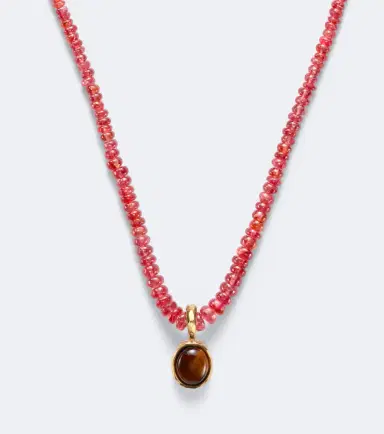 Octavia Elizabeth 18kt gold beaded necklace with spinels and tiger's eye | Thumbnail 2 Octavia Elizabeth 18kt gold beaded necklace with spinels and tiger's eye | Thumbnail 2