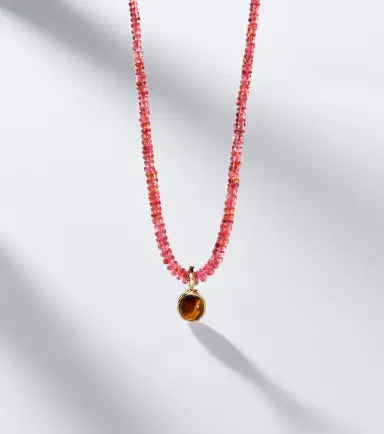 Octavia Elizabeth 18kt gold beaded necklace with spinels and tiger's eye | Thumbnail 6 Octavia Elizabeth 18kt gold beaded necklace with spinels and tiger's eye | Thumbnail 6