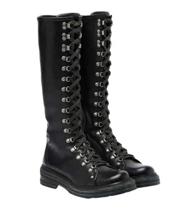 Miu Miu Leather lace-up boots