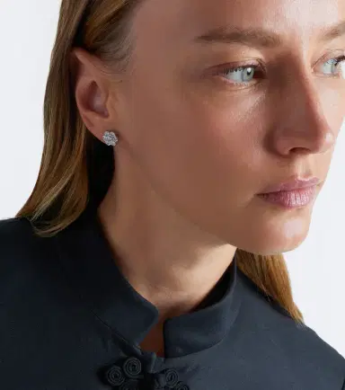 Anita Ko Flora 18kt white gold earrings with diamonds | Thumbnail 3