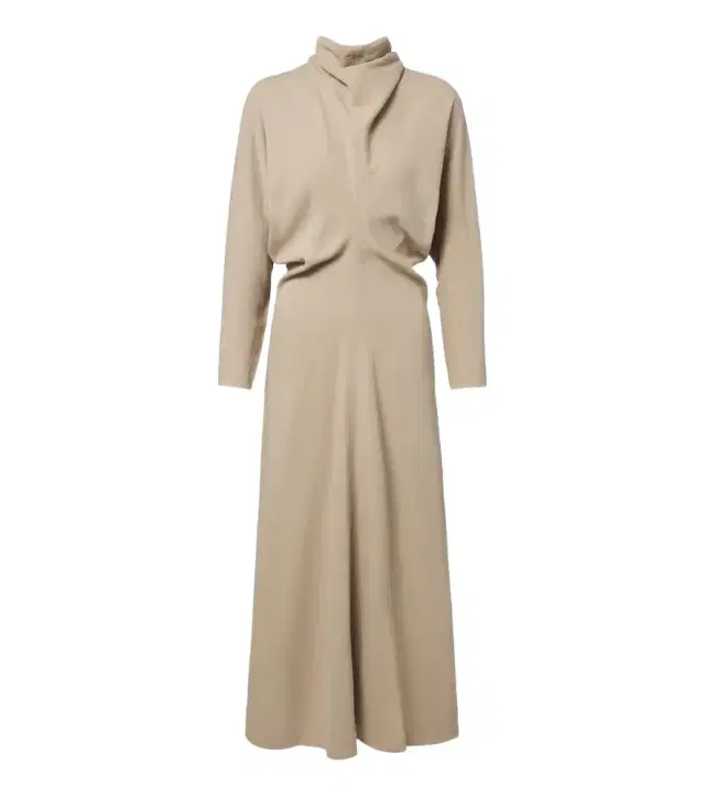 TOTEME Draped tie-neck cady midi dress