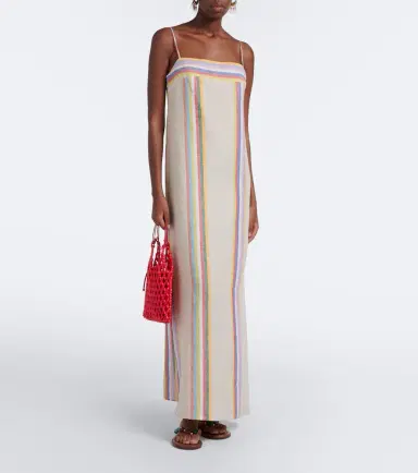 Staud Laura striped linen maxi dress | Thumbnail 2 Staud Laura striped linen maxi dress | Thumbnail 2