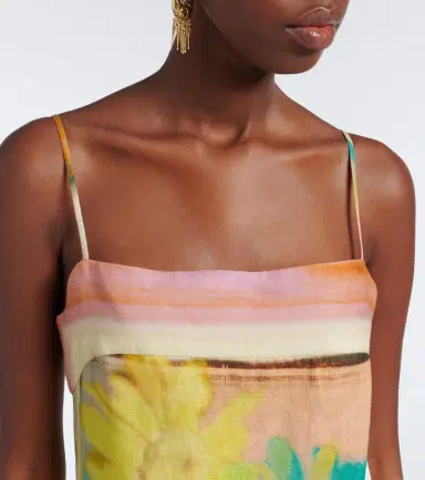 Staud Laura floral linen maxi dress | Thumbnail 4