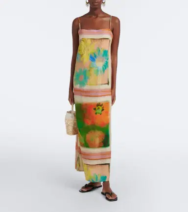 Staud Laura floral linen maxi dress | Thumbnail 5