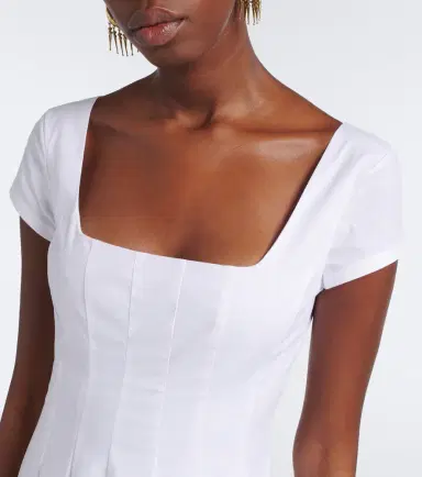 Staud Wells cotton poplin midi dress | Thumbnail 4