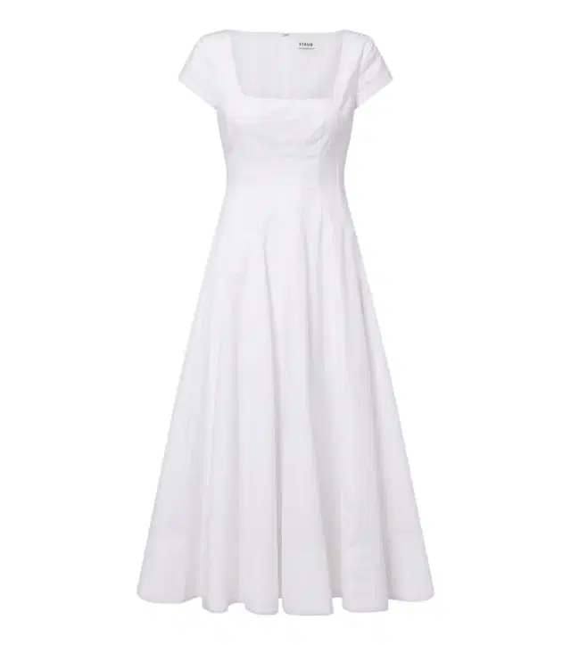 Staud Wells cotton poplin midi dress