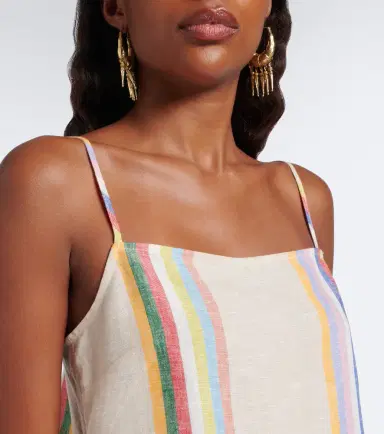 Staud Laura striped linen minidress | Thumbnail 3