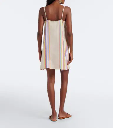 Staud Laura striped linen minidress | Thumbnail 5