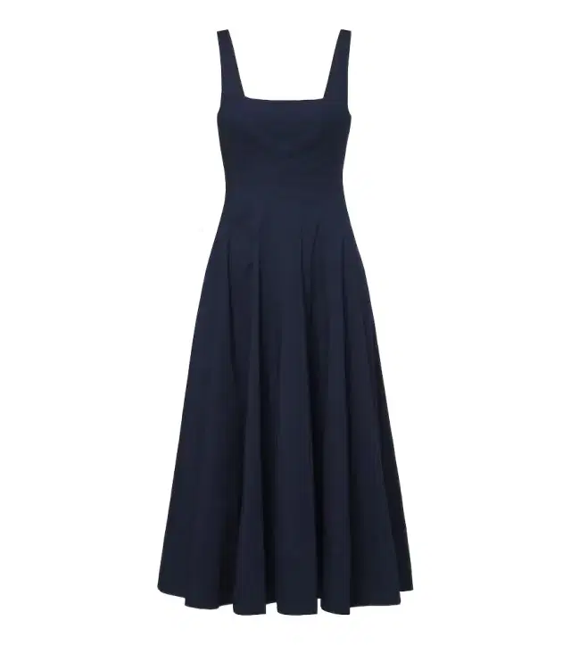 Staud Wells cotton poplin midi dress