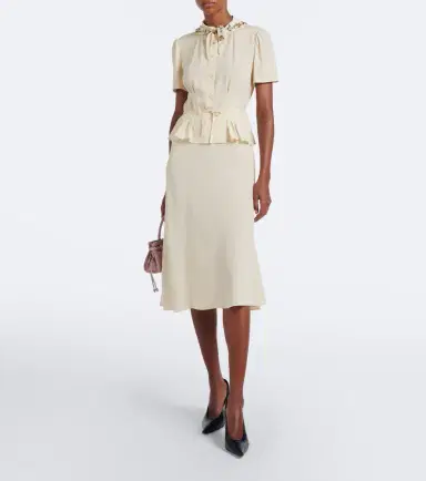 Prada Embellished silk crêpe midi dress | Thumbnail 5