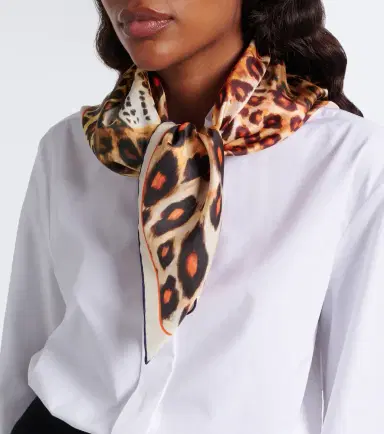 Givenchy Leopard-print silk twill scarf | Thumbnail 4