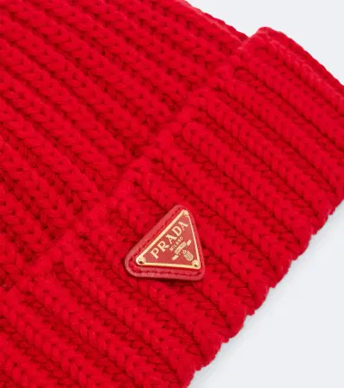 Prada Ribbed-knit virgin wool beanie | Thumbnail 2