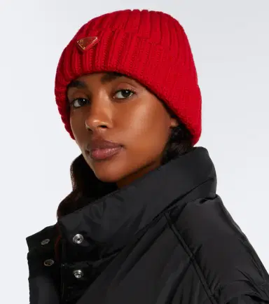 Prada Ribbed-knit virgin wool beanie | Thumbnail 4