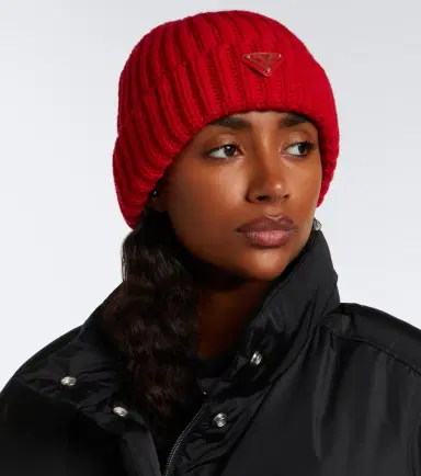 Prada Ribbed-knit virgin wool beanie | Thumbnail 5