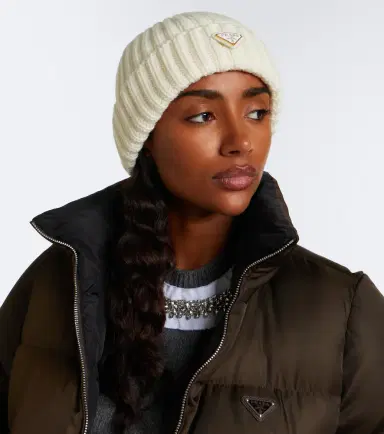 Prada Ribbed-knit virgin wool beanie | Thumbnail 4