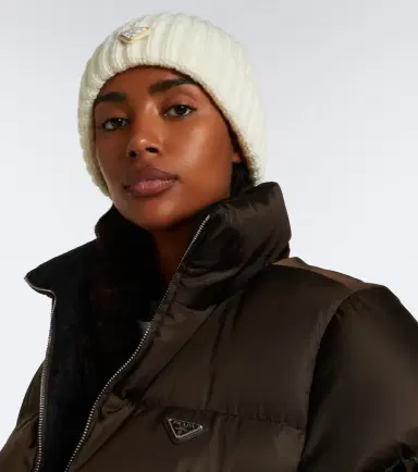 Prada Ribbed-knit virgin wool beanie | Thumbnail 5