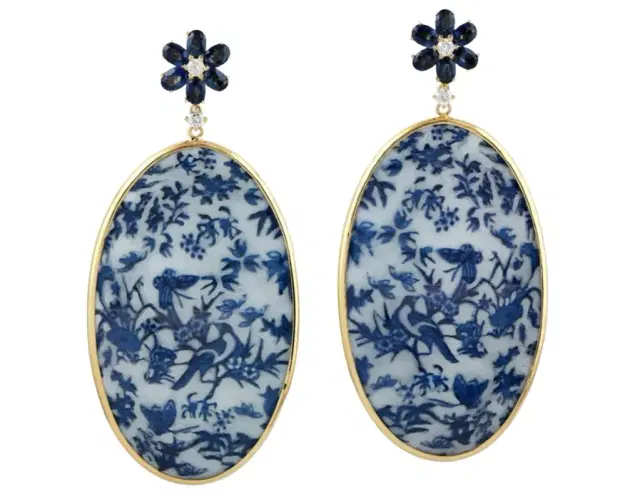 Wish Fine Jewelry 0.25ct Diamond Bakelite 18K Gold Earrings