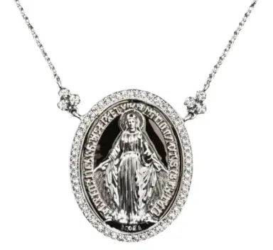 Wish Fine Jewelry 0.432ct Diamond 18K Gold Cross Necklace | Thumbnail 1