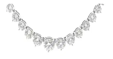 Wish Fine Jewelry 18KW 5.0ct Graduated Necklace | Thumbnail 1