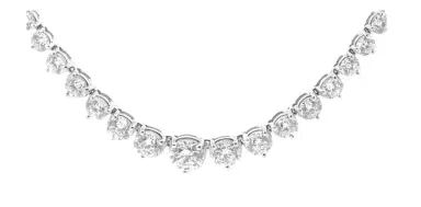 Wish Fine Jewelry 5.20ct Diamond 18K Gold Graduated Tennis Necklace | Thumbnail 1