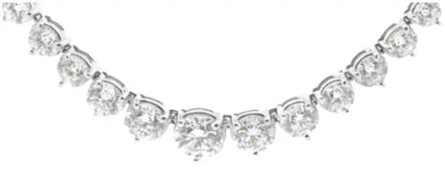 Wish Fine Jewelry 6.00ct Diamond 18K Gold Graduated Tennis Necklace