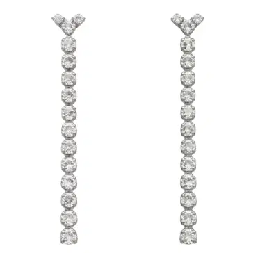 Wish Fine Jewelry Diamond 14K Gold Linear Drop Earrings | Thumbnail 1