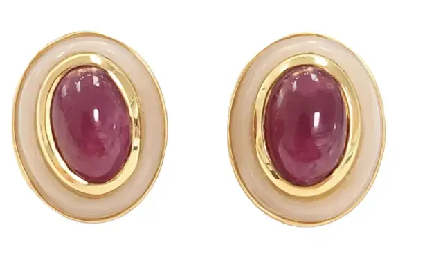 Wish Fine Jewelry Pink Quartz Granada Gold Big Earrings