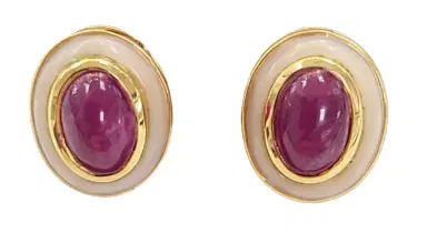 Wish Fine Jewelry Pink Quartz Granada Gold Small Earrings | Thumbnail 1