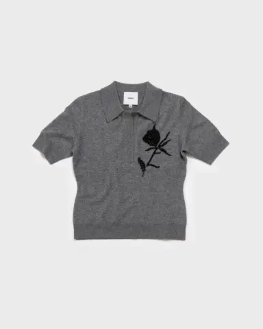 Aknvas The Ailey polo in grey cashmere wool | Thumbnail 2