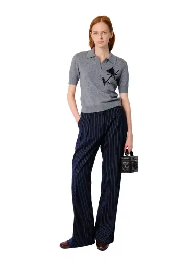 Aknvas The Ailey polo in grey cashmere wool | Thumbnail 1