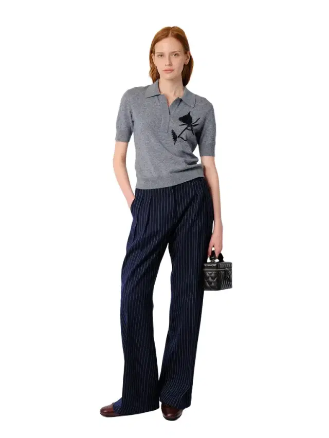 Aknvas The Ailey polo in grey cashmere wool
