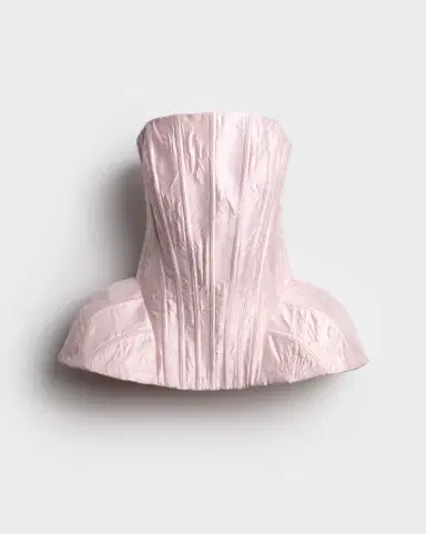 Aknvas The Emmi corset top in pale pink brocade | Thumbnail 2