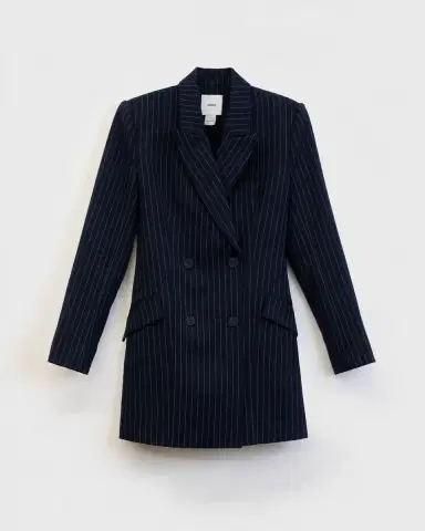 Aknvas The Zoe blazer dress in navy pinstripe | Thumbnail 2