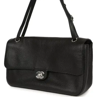Chanel Chanel Maxi "Souplissimo" Small Flap Bag Black Grained Calfskin Silver Hardware | Thumbnail 5 Chanel Chanel Maxi "Souplissimo" Small Flap Bag Black Grained Calfskin Silver Hardware | Thumbnail 5