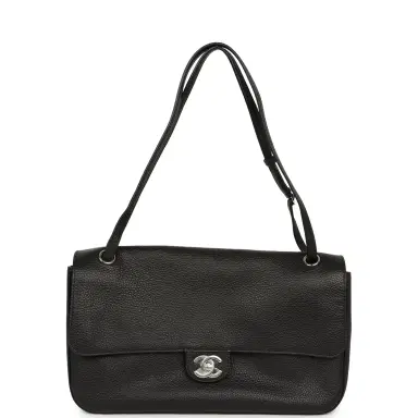 Chanel Chanel Maxi "Souplissimo" Small Flap Bag Black Grained Calfskin Silver Hardware | Thumbnail 7 Chanel Chanel Maxi "Souplissimo" Small Flap Bag Black Grained Calfskin Silver Hardware | Thumbnail 7