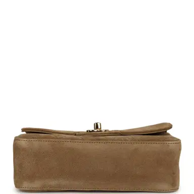 Chanel Chanel Mini "Souplissimo" Flap Bag Beige Suede Gold Hardware | Thumbnail 6