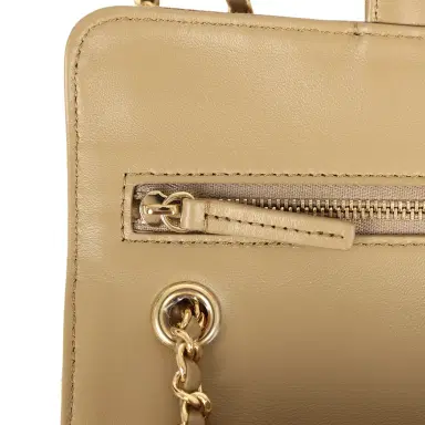 Chanel Chanel Mini "Souplissimo" Flap Bag Beige Suede Gold Hardware | Thumbnail 8