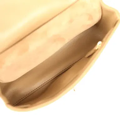 Chanel Chanel Mini "Souplissimo" Flap Bag Beige Suede Gold Hardware | Thumbnail 9