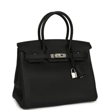 HERMÈS Hermes Birkin 30 Black Togo Palladium Hardware | Thumbnail 2
