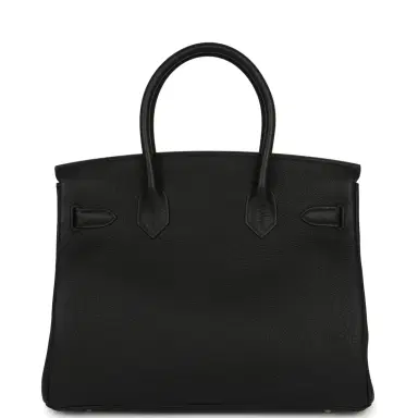 HERMÈS Hermes Birkin 30 Black Togo Palladium Hardware | Thumbnail 4