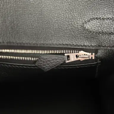 HERMÈS Hermes Birkin 30 Black Togo Palladium Hardware | Thumbnail 9