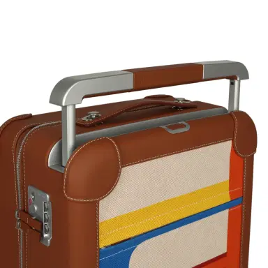 HERMÈS Hermes R.M.S. Cabine 55 Rolling Suitcase "Pacific H" Plume H Multicolor Canvas, Fauve Régate Palladium Hardware | Thumbnail 10 HERMÈS Hermes R.M.S. Cabine 55 Rolling Suitcase "Pacific H" Plume H Multicolor Canvas, Fauve Régate Palladium Hardware | Thumbnail 10