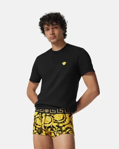 Versace Printed Jacquard Cotton-Jersey Trunks | Thumbnail 2 Versace Printed Jacquard Cotton-Jersey Trunks | Thumbnail 2